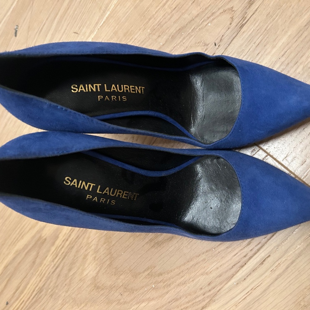 Saint Laurent blue heels sz 34